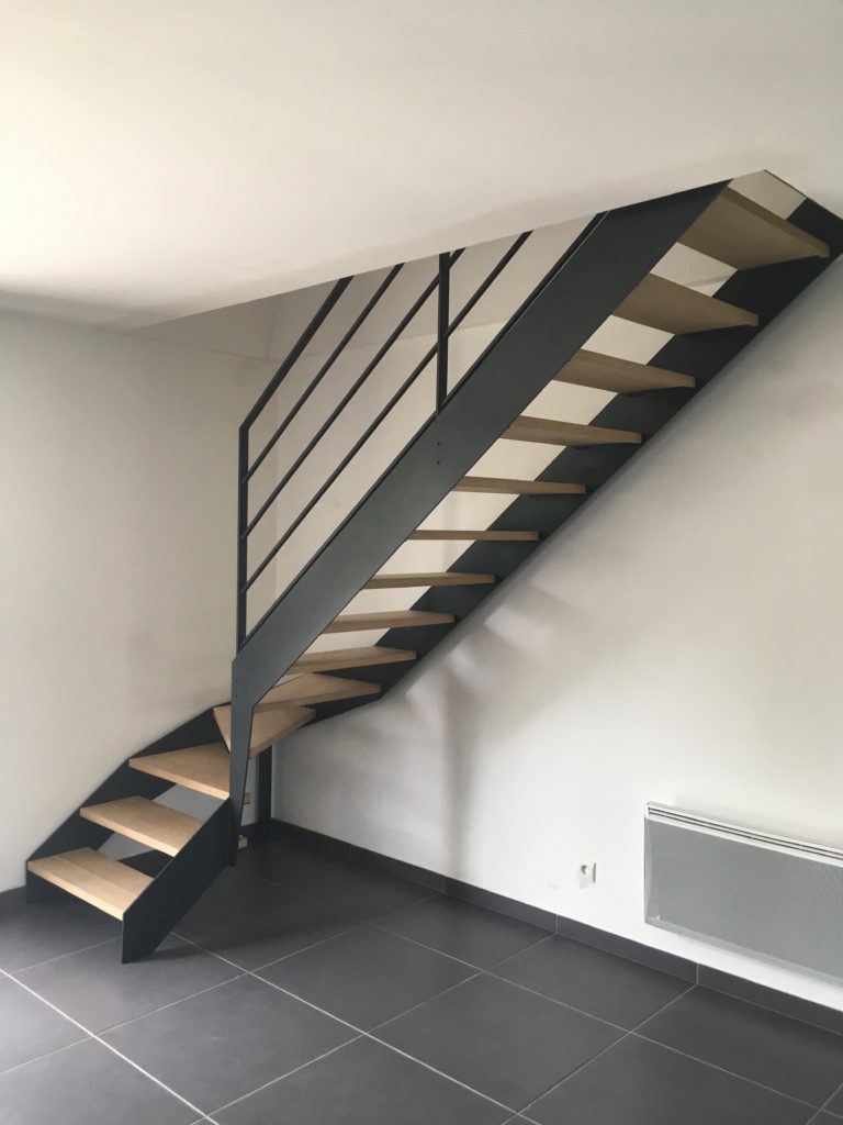 Escalier acier réalisation autrefer en Normandie